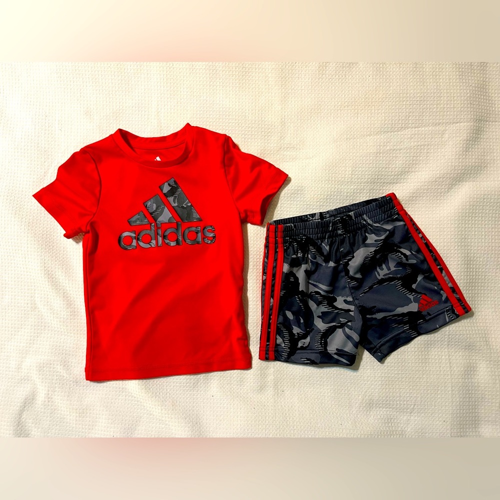 Adidas short set. Boys size 18M